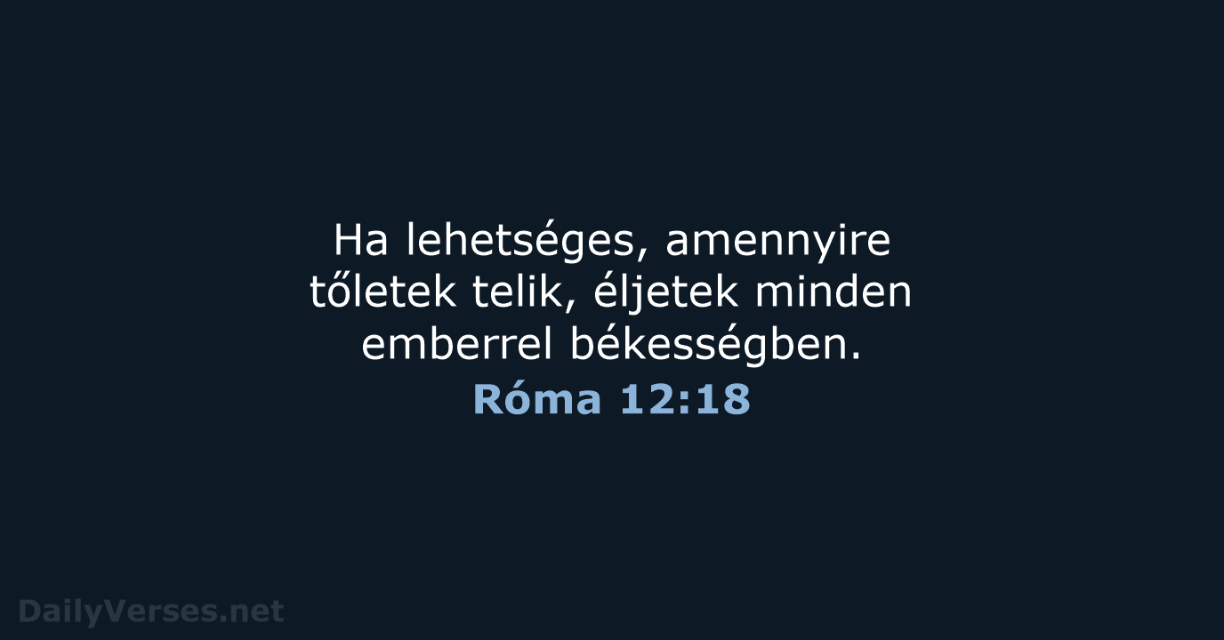 Róma 12:18 - UF