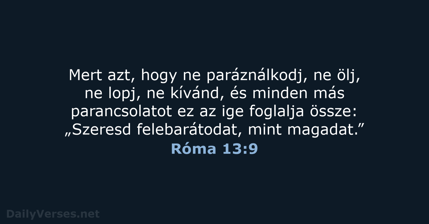 Róma 13:9 - UF