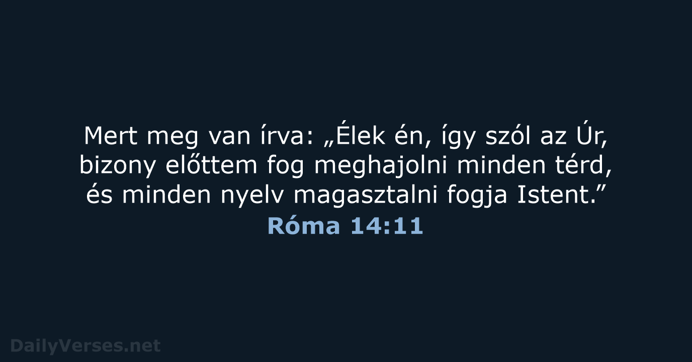 Róma 14:11 - UF