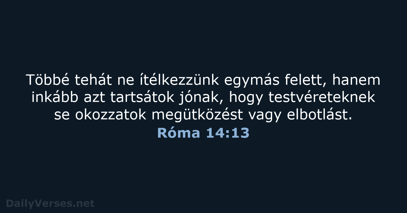 Róma 14:13 - UF