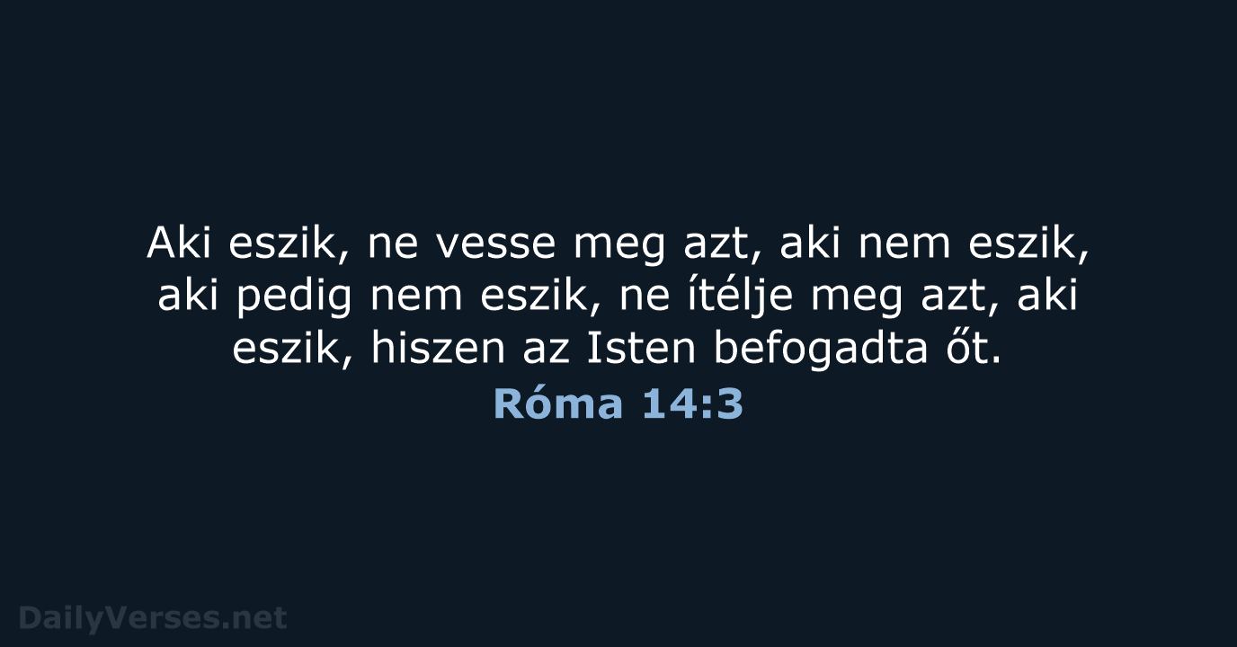 Róma 14:3 - UF