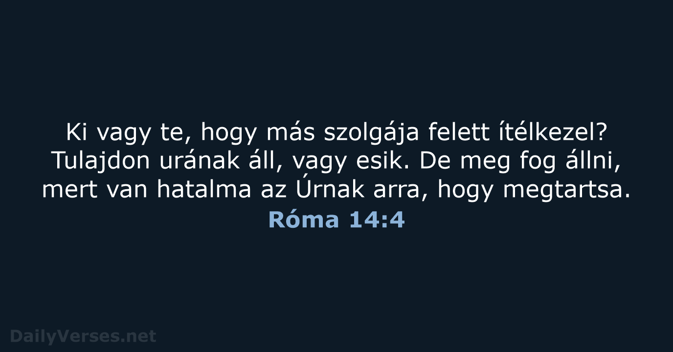 Róma 14:4 - UF