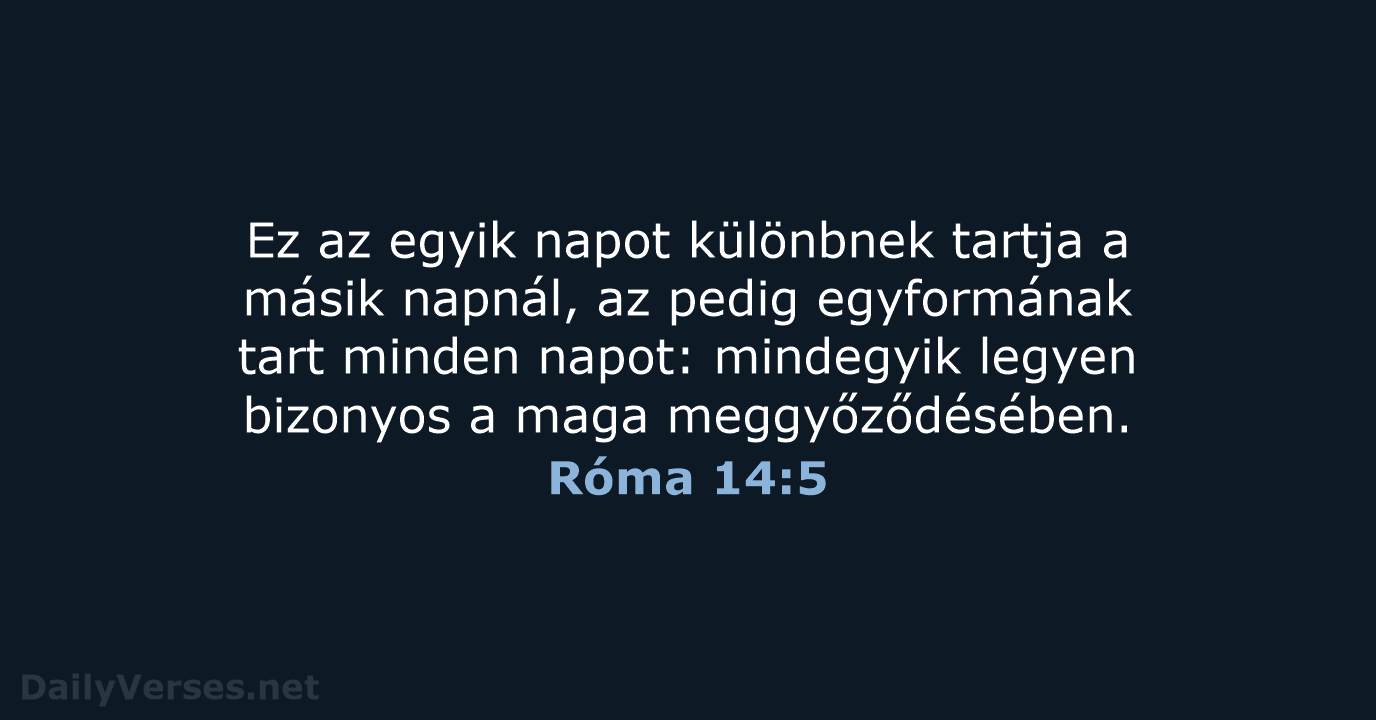 Róma 14:5 - UF