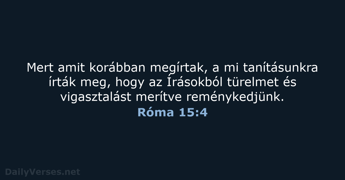 Róma 15:4 - UF