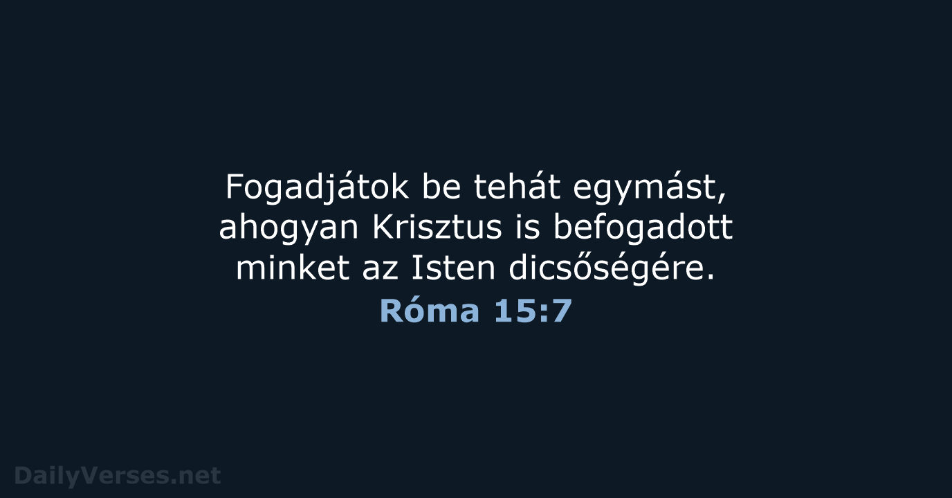 Róma 15:7 - UF