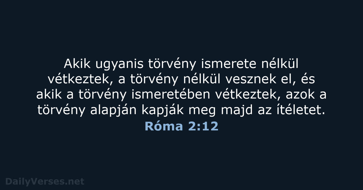 Róma 2:12 - UF