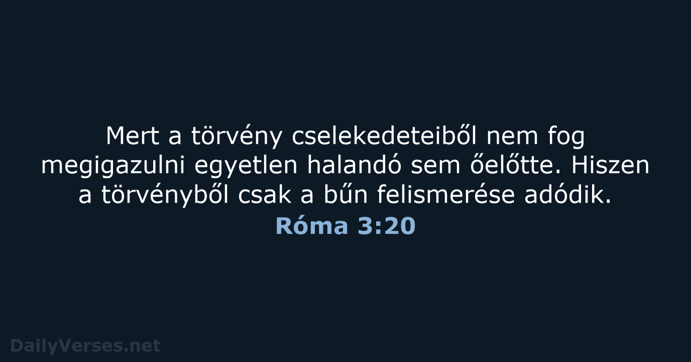 Róma 3:20 - UF