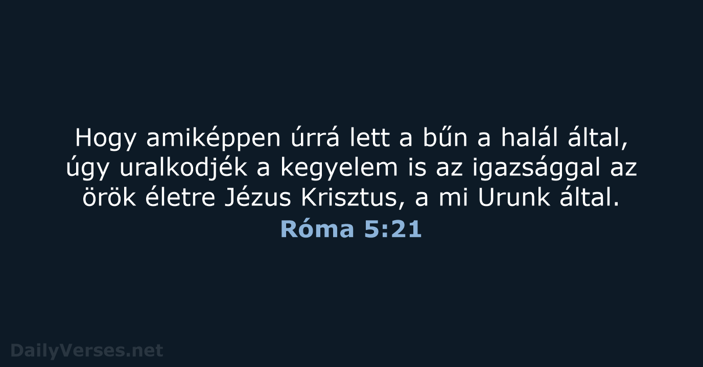 Róma 5:21 - UF