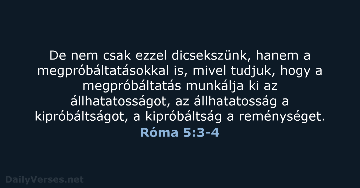 Róma 5:3-4 - UF