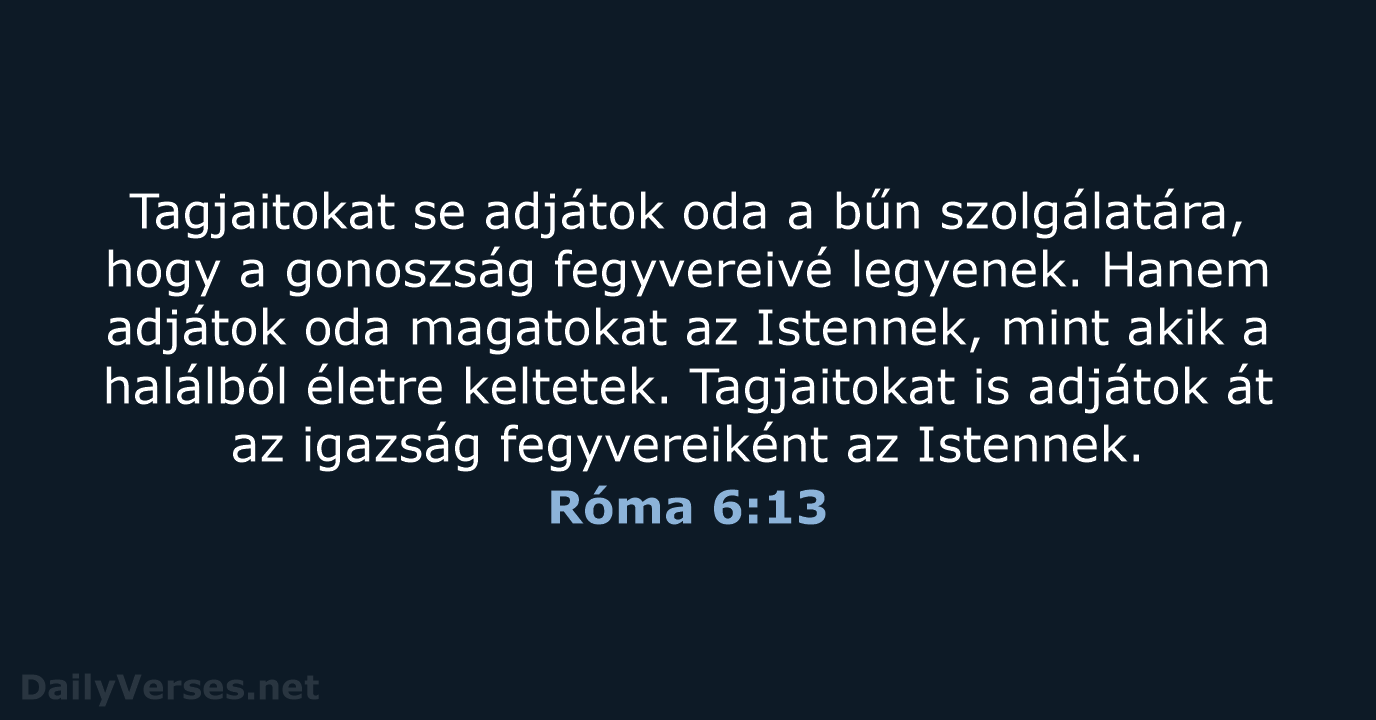 Róma 6:13 - UF