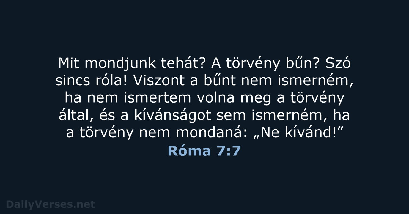 Róma 7:7 - UF