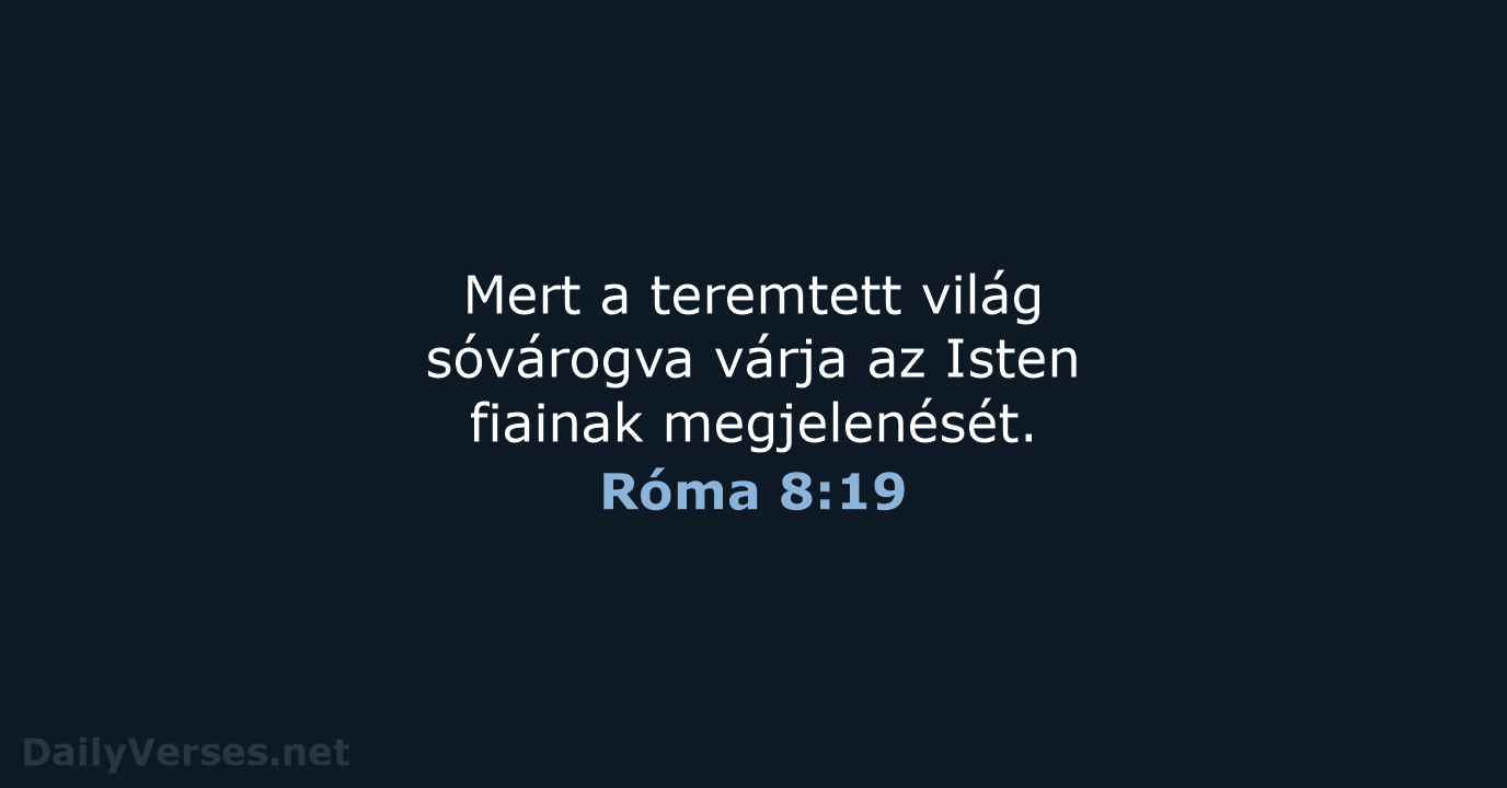 Róma 8:19 - UF