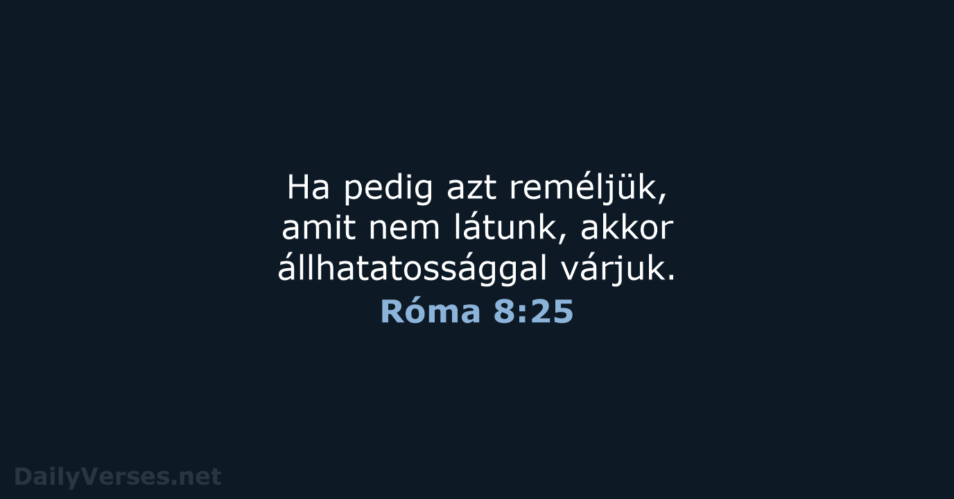 Róma 8:25 - UF