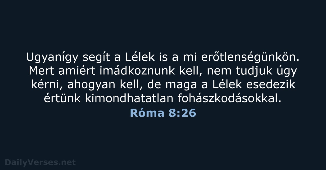 Róma 8:26 - UF