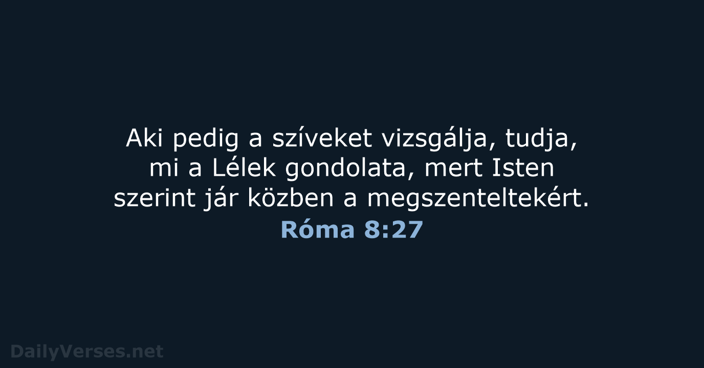 Róma 8:27 - UF