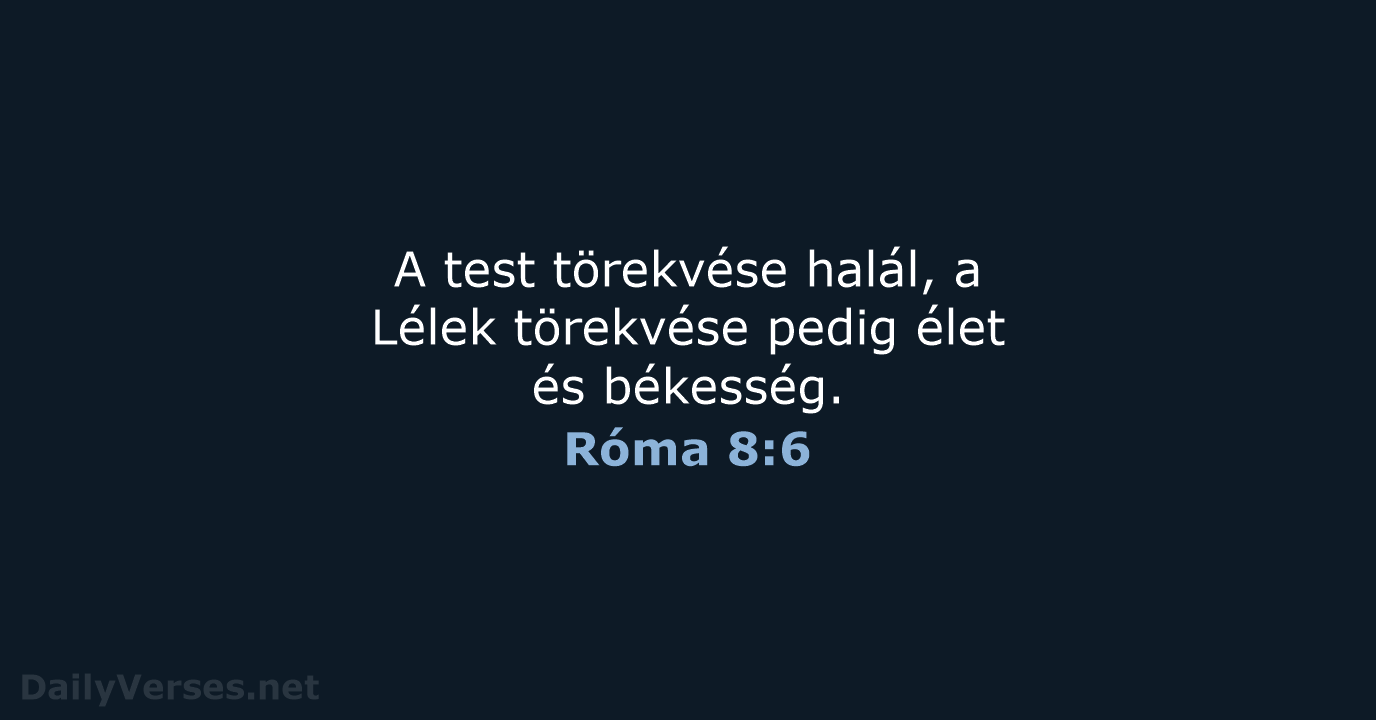 Róma 8:6 - UF