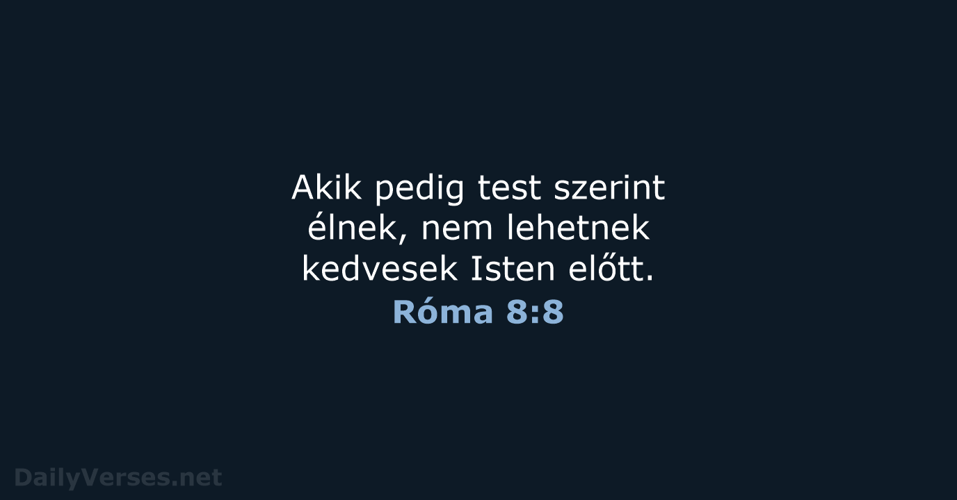 Róma 8:8 - UF