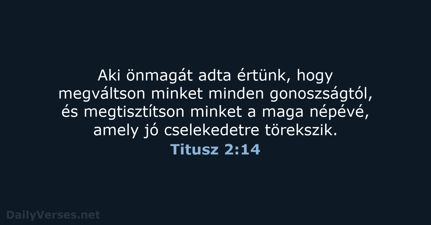 Titusz 2:14 - UF