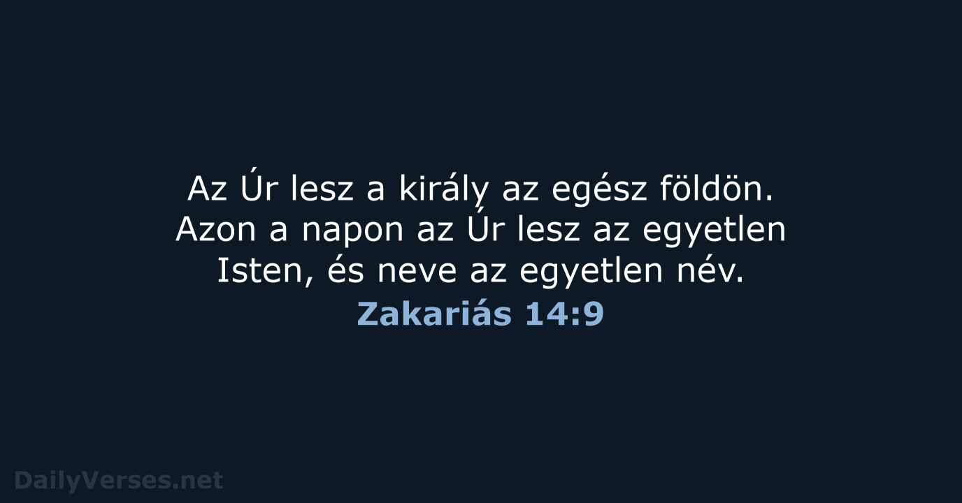 Zakariás 14:9 - UF