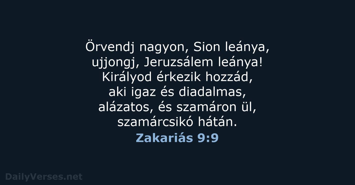 Zakariás 9:9 - UF