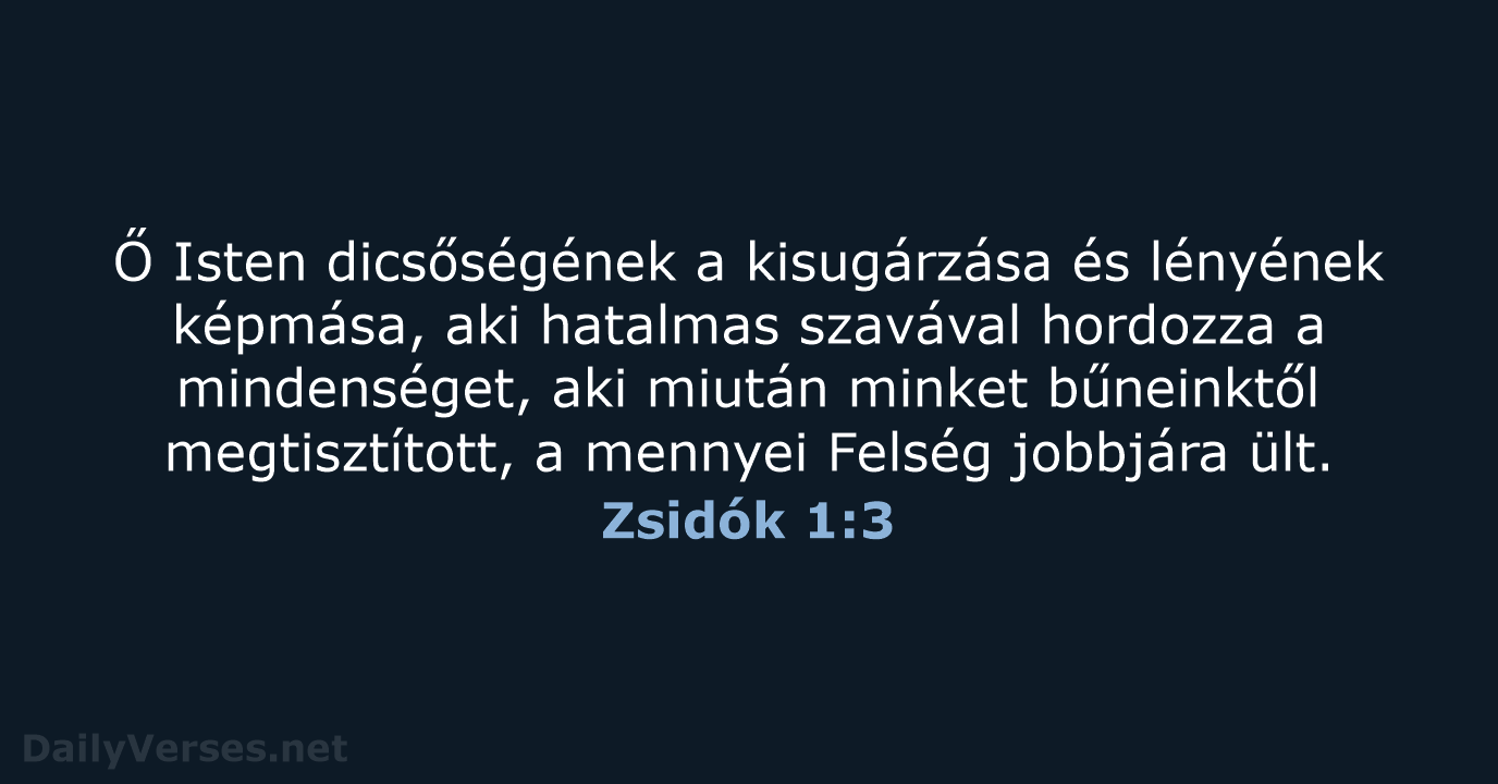 Zsidók 1:3 - UF