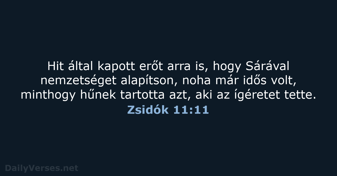 Zsidók 11:11 - UF