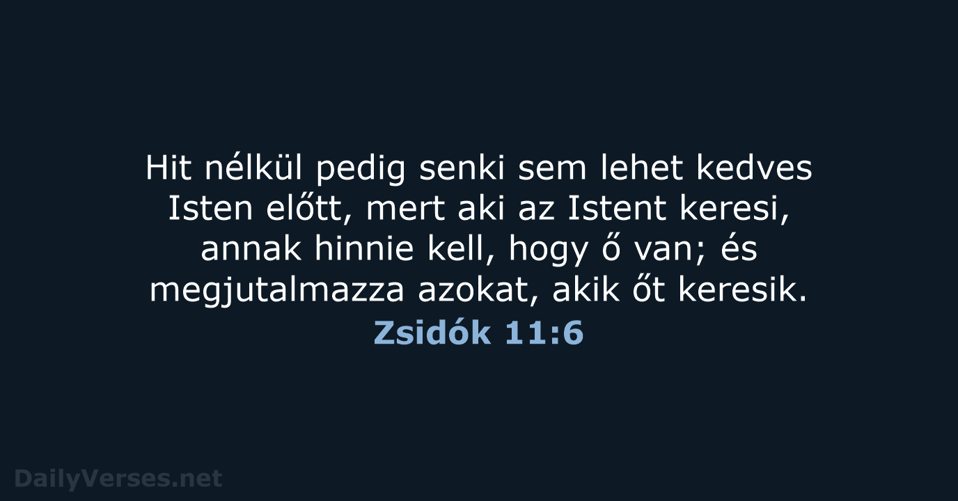 Zsidók 11:6 - UF