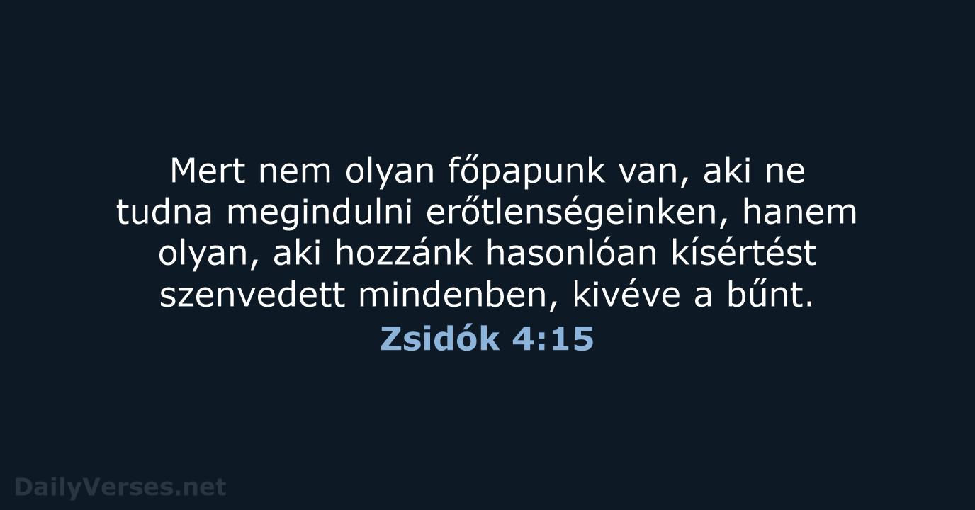 Zsidók 4:15 - UF