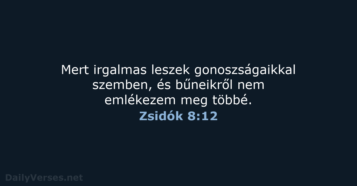 Zsidók 8:12 - UF