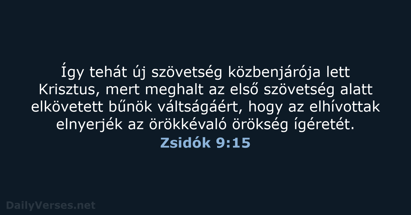 Zsidók 9:15 - UF