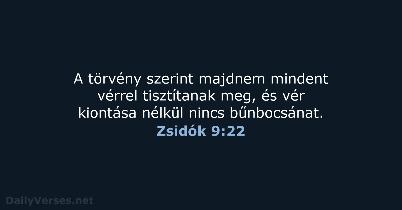 Zsidók 9:22 - UF