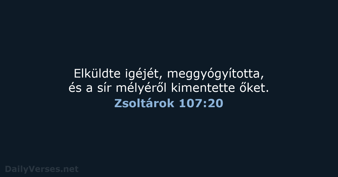 Zsoltárok 107:20 - UF