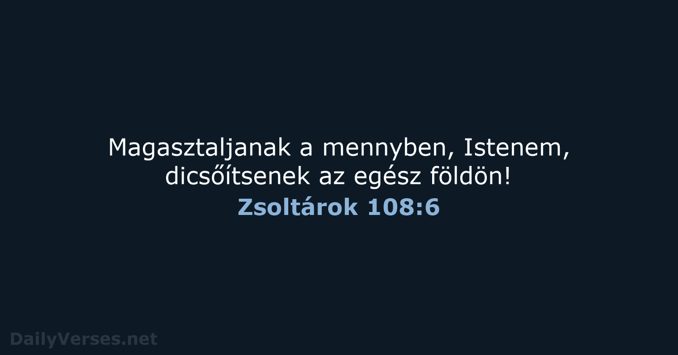 Zsoltárok 108:6 - UF