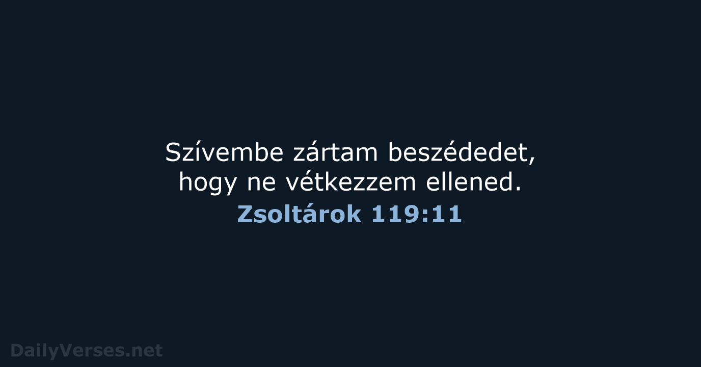 Zsoltárok 119:11 - UF