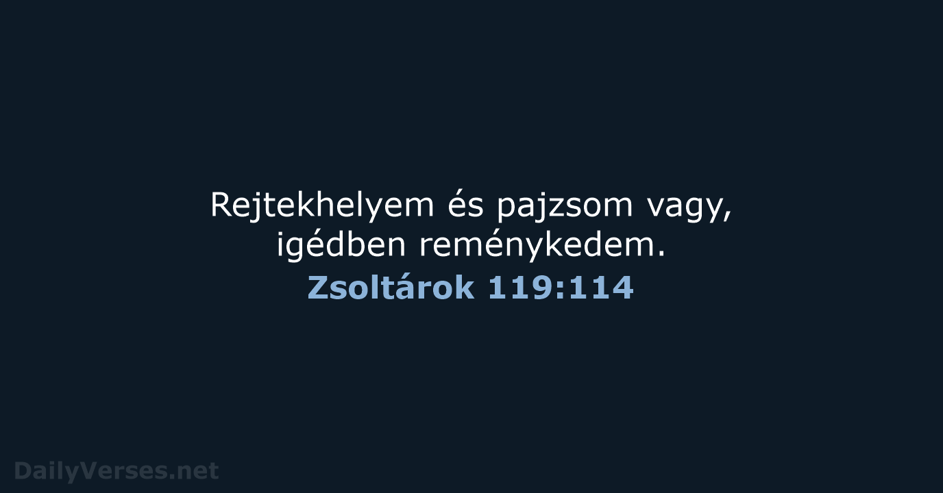 Zsoltárok 119:114 - UF