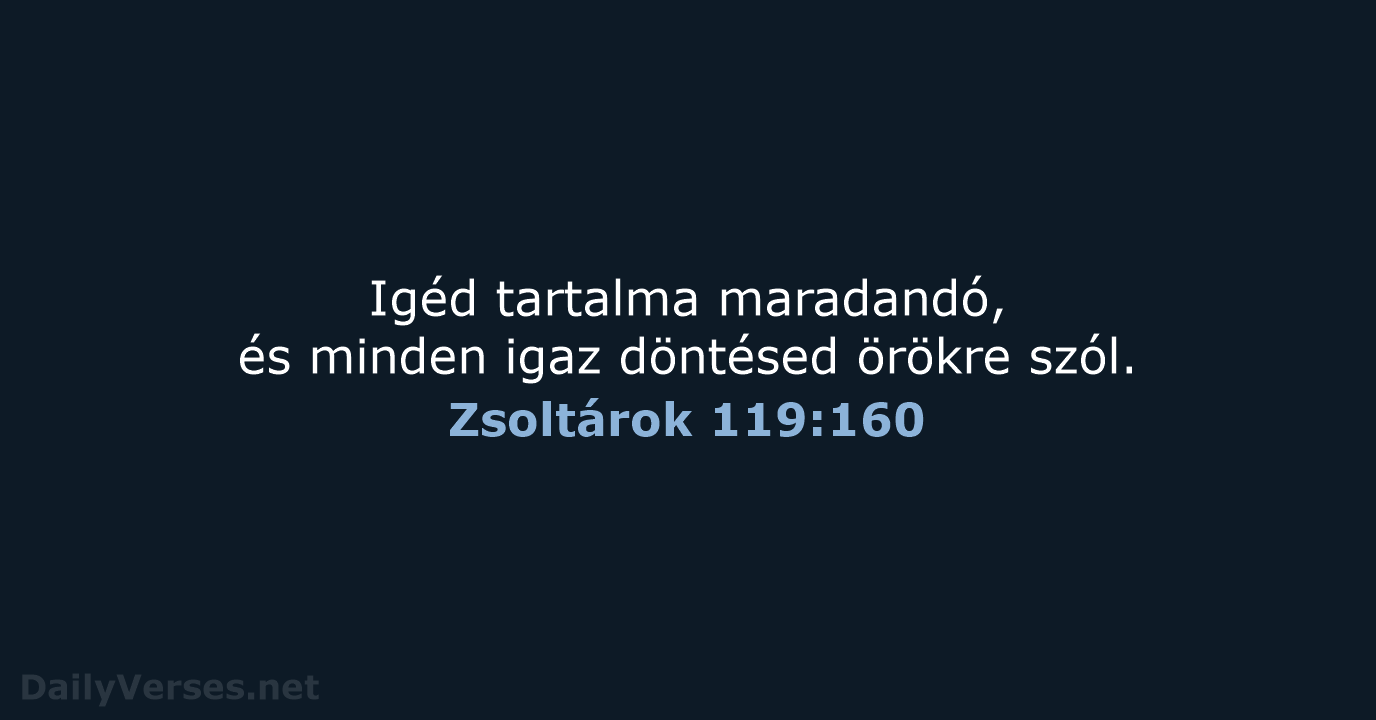 Zsoltárok 119:160 - UF