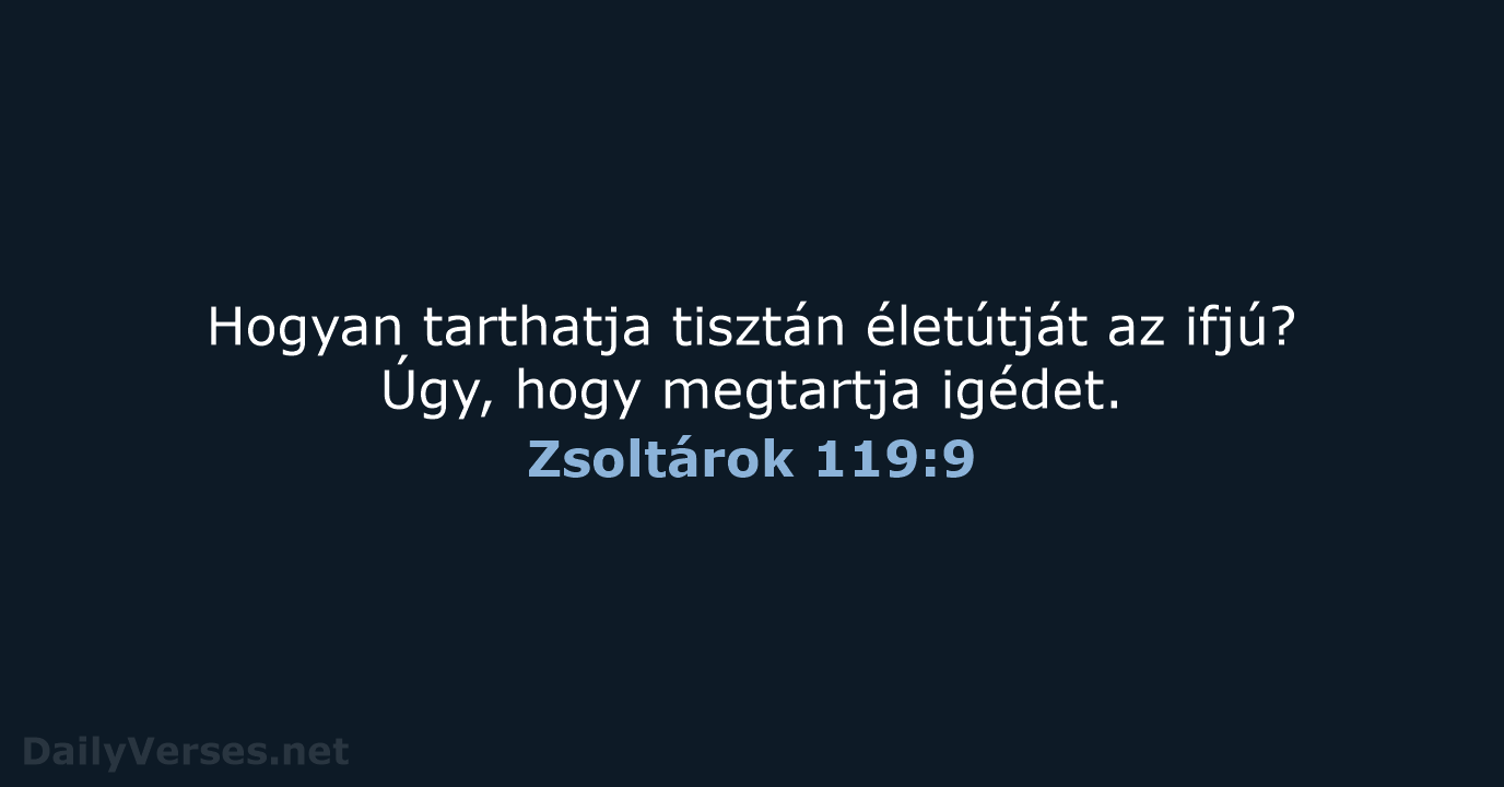 Zsoltárok 119:9 - UF