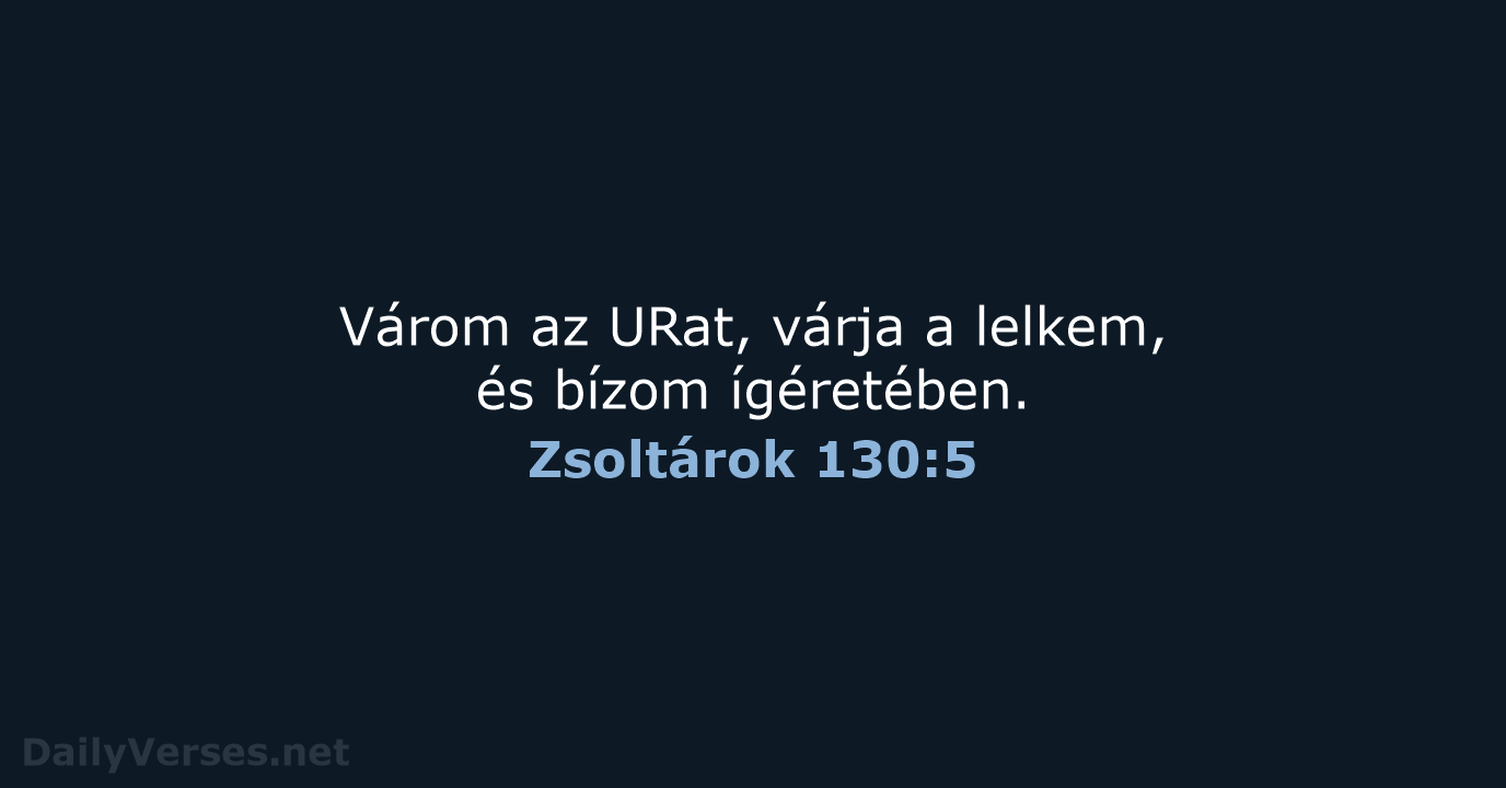 Zsoltárok 130:5 - UF