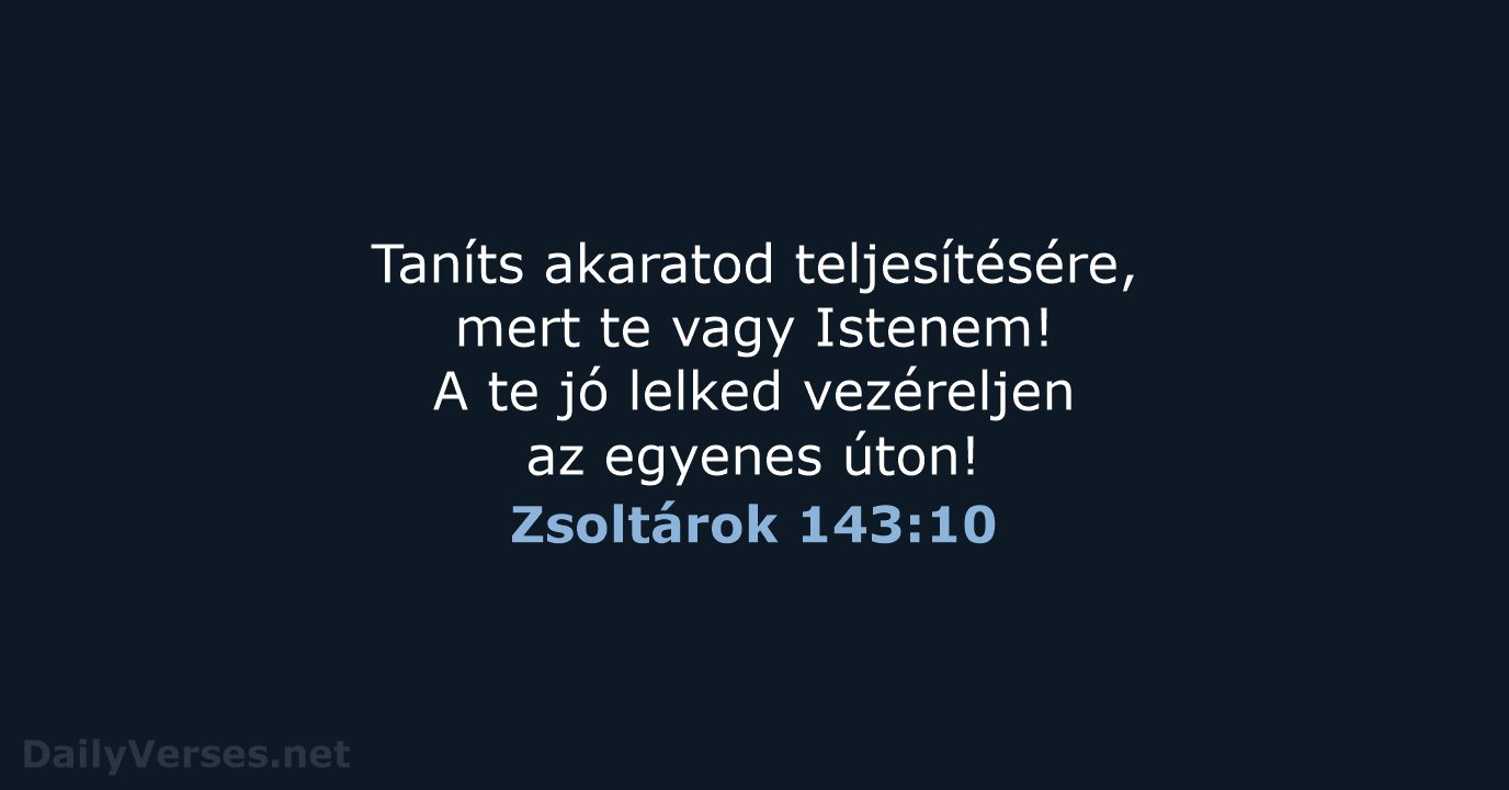 Zsoltárok 143:10 - UF