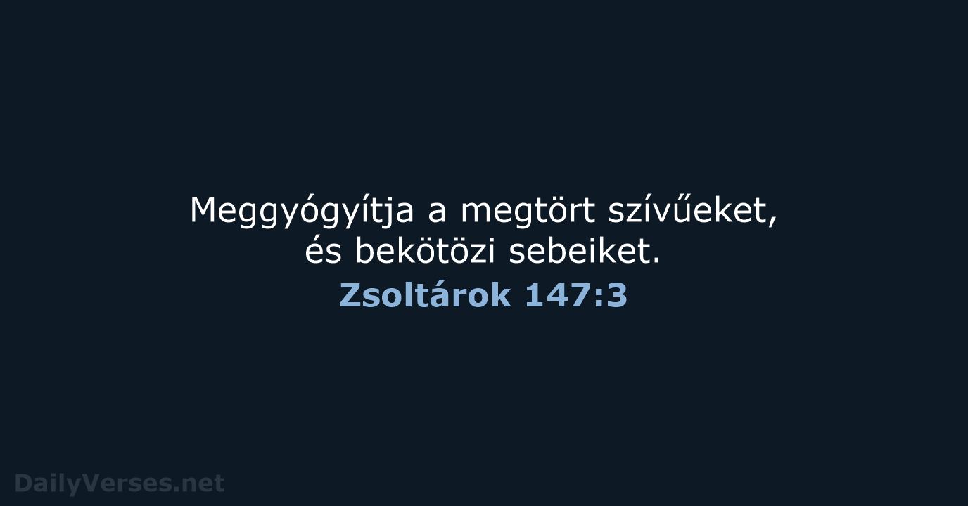 Zsoltárok 147:3 - UF