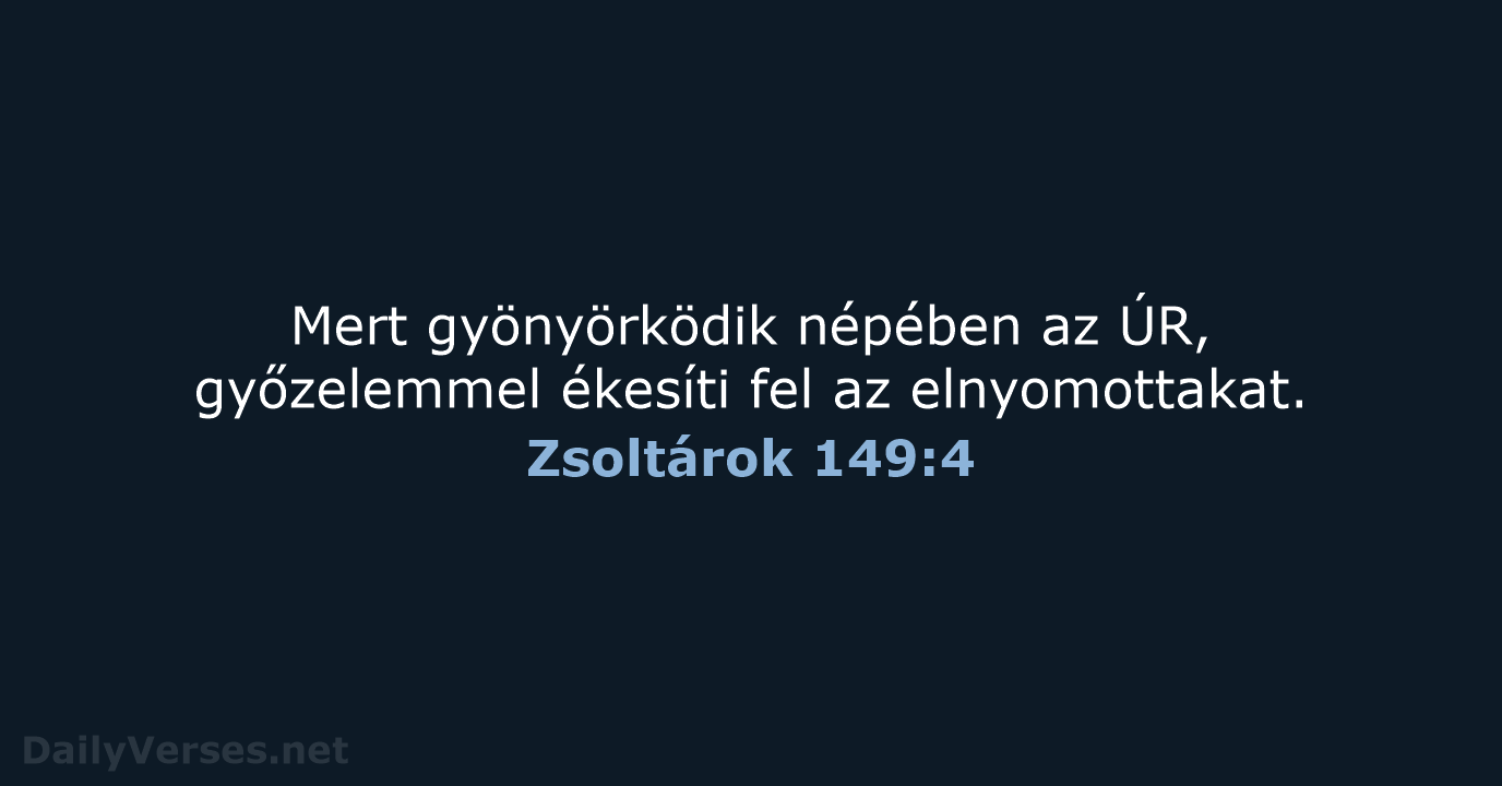 Zsoltárok 149:4 - UF