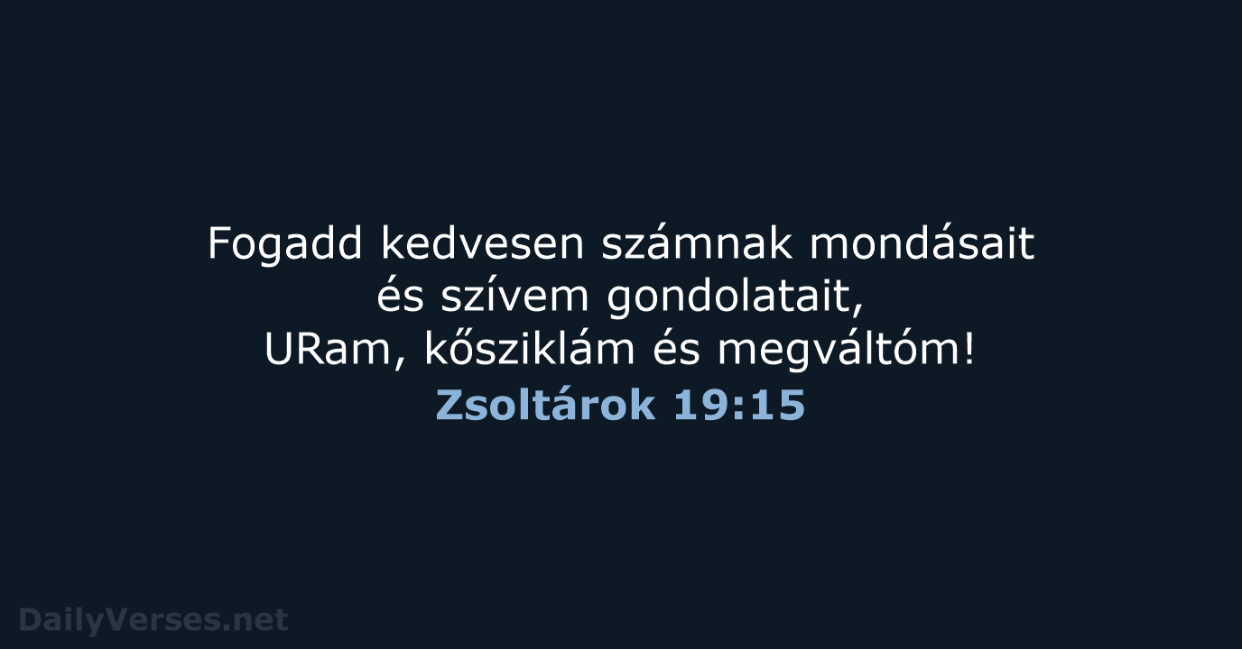 Zsoltárok 19:15 - UF