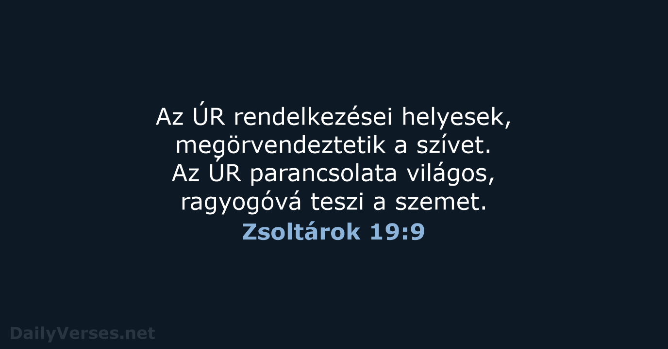 Zsoltárok 19:9 - UF