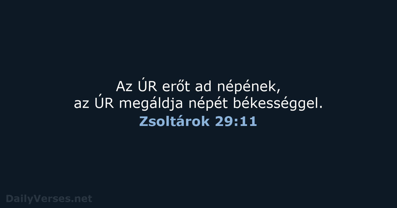 Zsoltárok 29:11 - UF