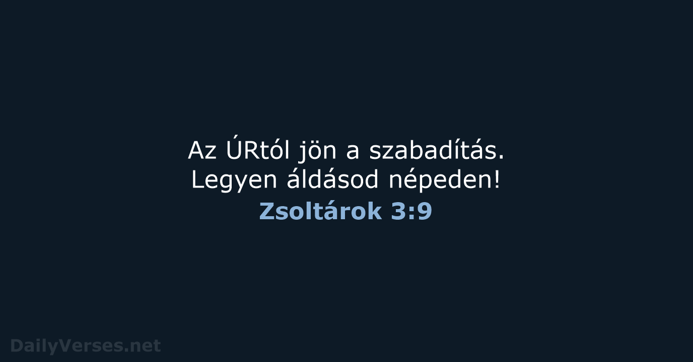 Zsoltárok 3:9 - UF