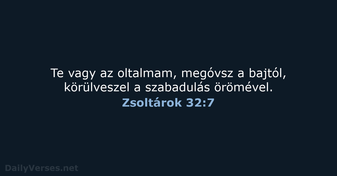 Zsoltárok 32:7 - UF