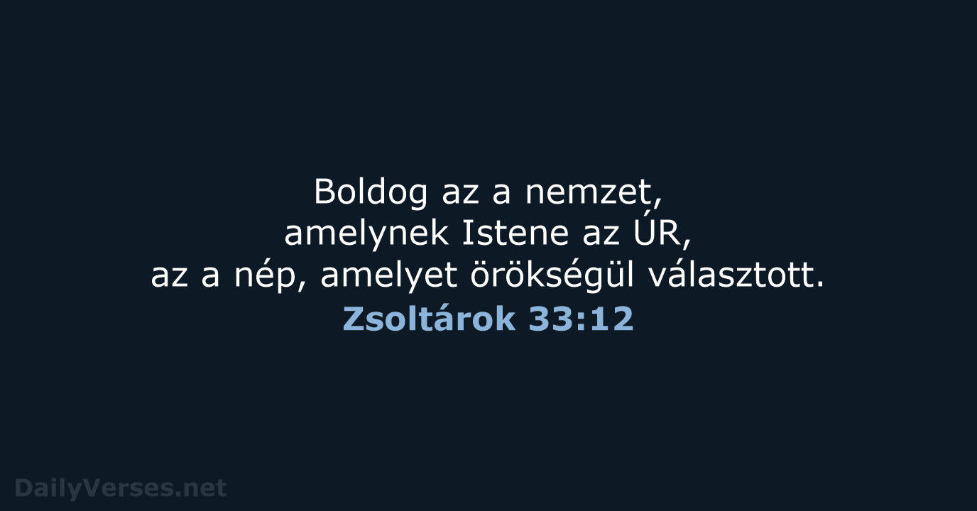 Zsoltárok 33:12 - UF