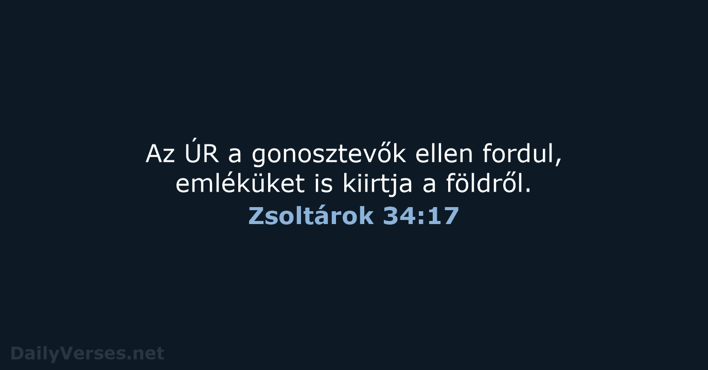 Zsoltárok 34:17 - UF