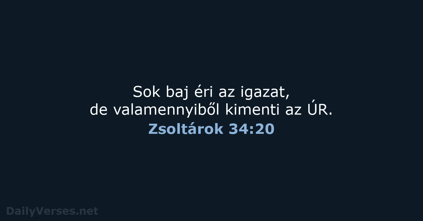 Zsoltárok 34:20 - UF