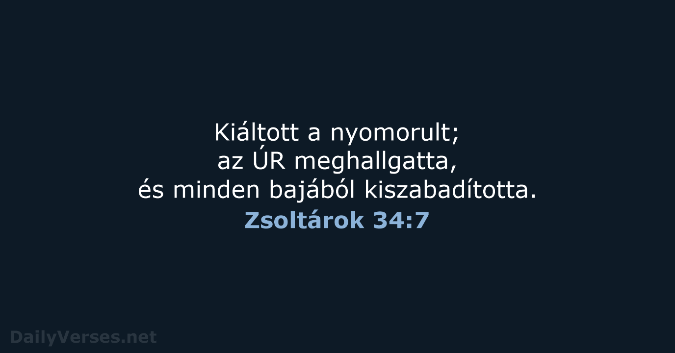 Zsoltárok 34:7 - UF